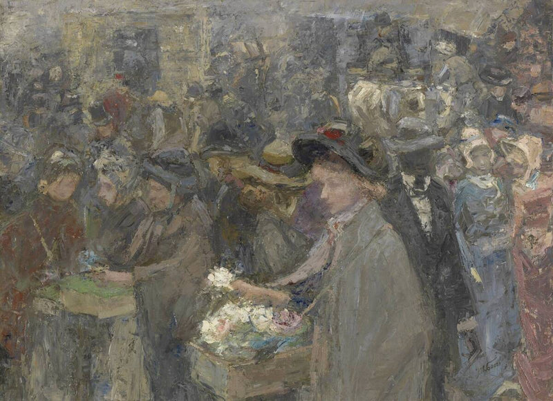 Bloemenmarkt in Londen - Jan Toorop