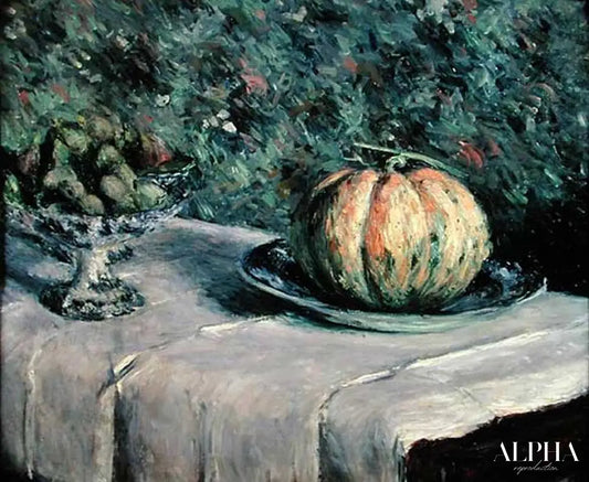 Bol à melon et fruits avec figues - Caillebotte - Reproductions de tableaux et peintures haut de gamme