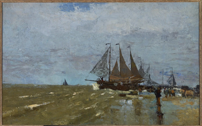 Bomschuit op het strand te Katwijk - Jan Toorop