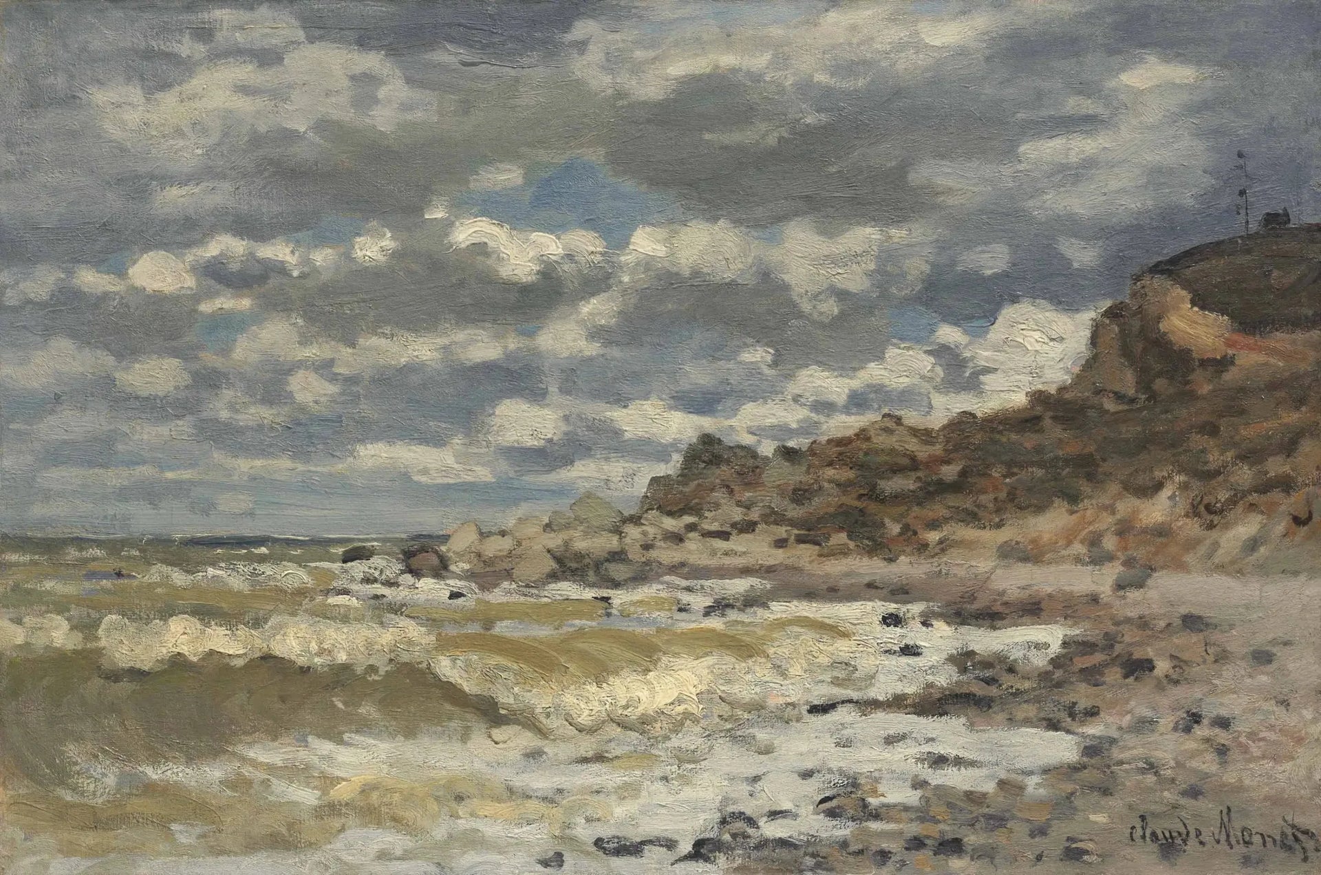 Bord de mer à Sainte-Adresse - Claude Monet image 1 reproduction de peinture à l’huile