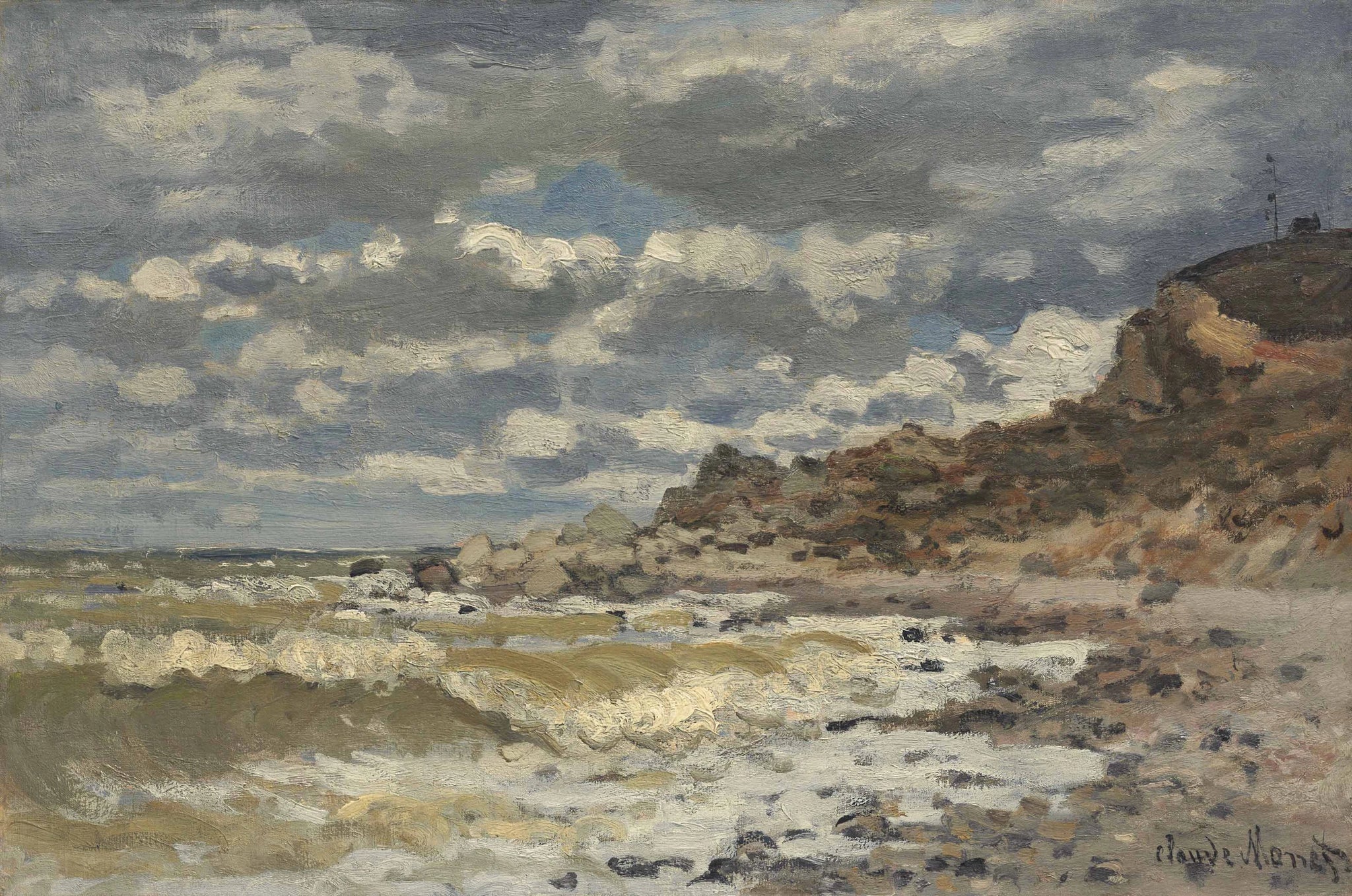 Bord de mer à Sainte-Adresse W113 par Claude Monet, 1868, ancienne collection Rockefeller