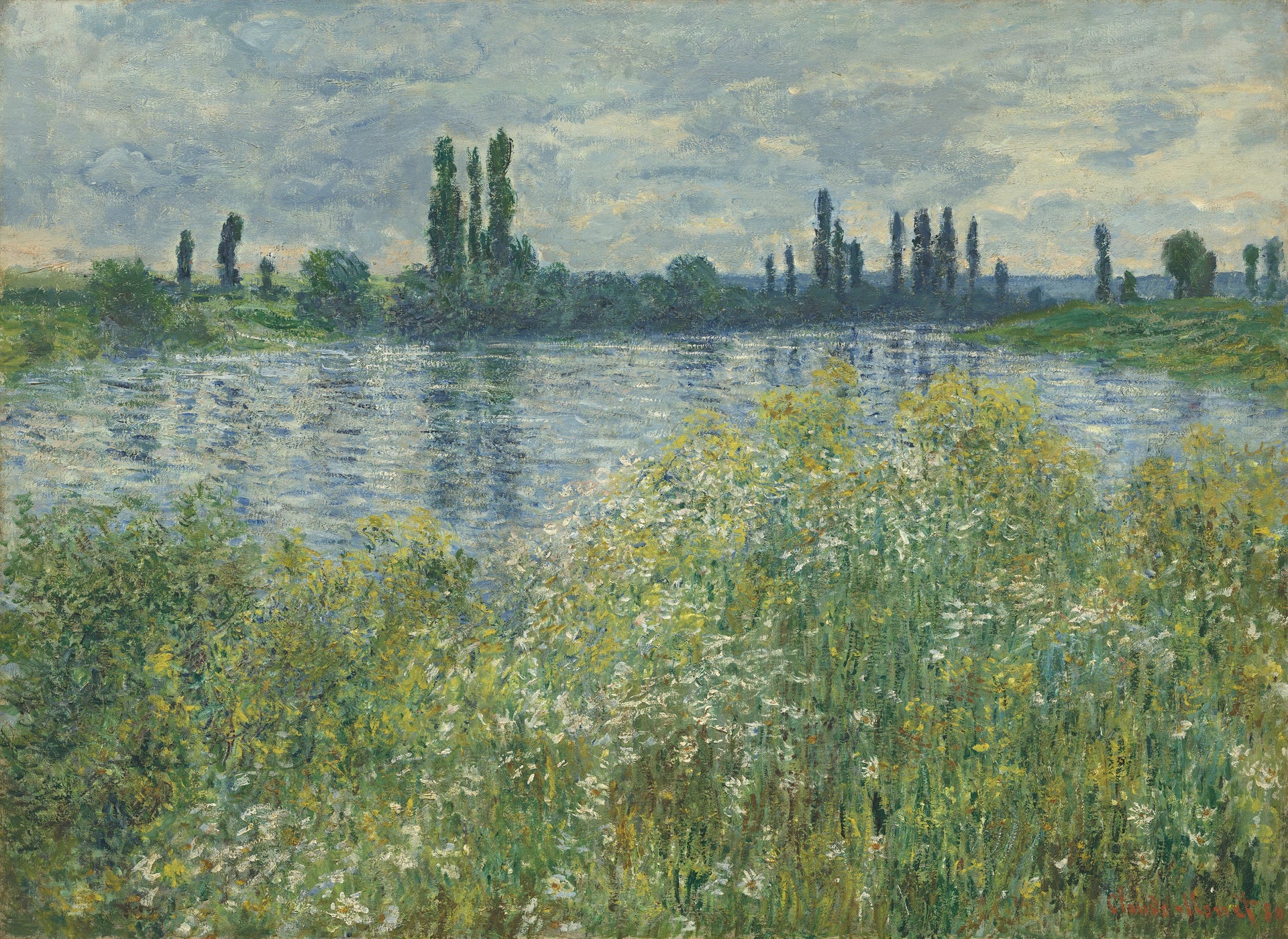 Bords de la Seine à Vétheuil W597 par Claude Monet, National Gallery of Art