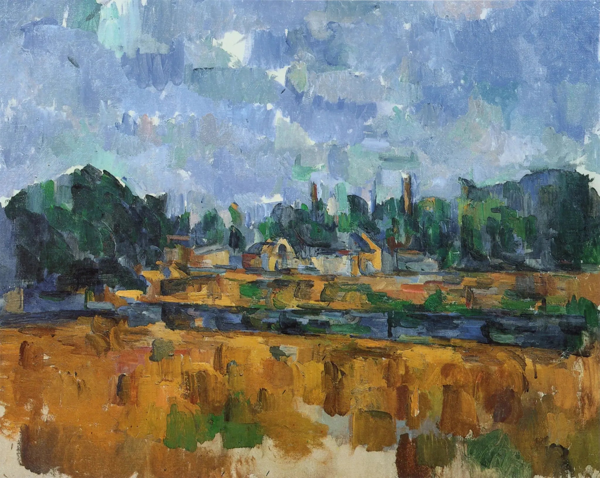 Bords d'une rivière - Paul Cézanne image 1 reproduction artisanale de tableau
