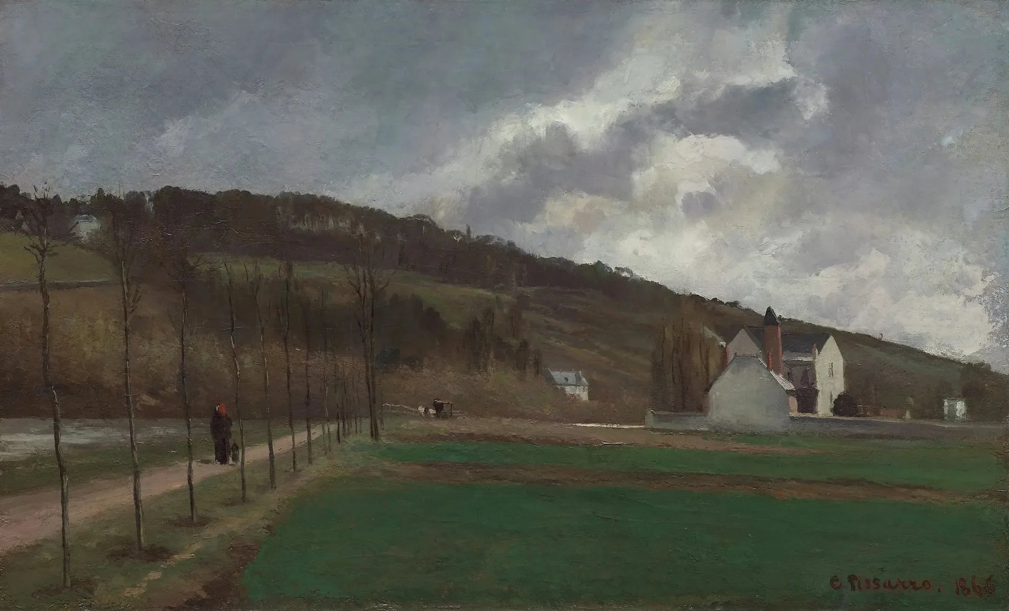 Bords de la Marne en hiver - Camille Pissarro image 1 tableau peint à l’huile sur toile