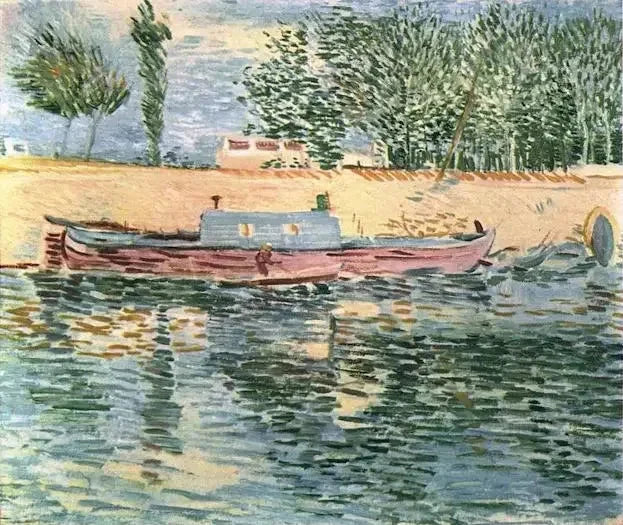 أرصفة السين مع القوارب، اللوحة - فينسنت فان جوخ