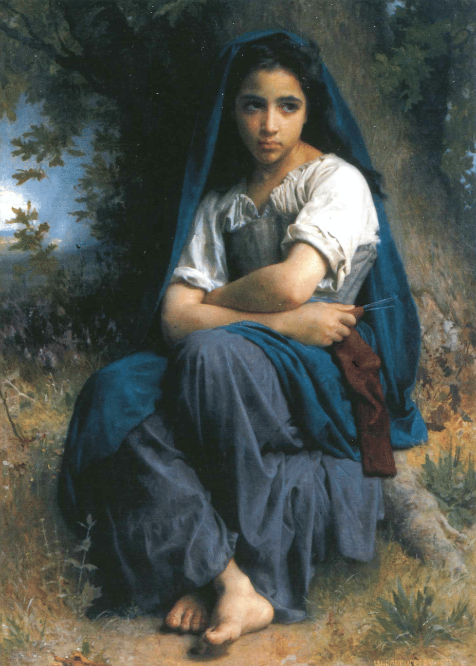 La Petite Tricoteuse - Bouguereau