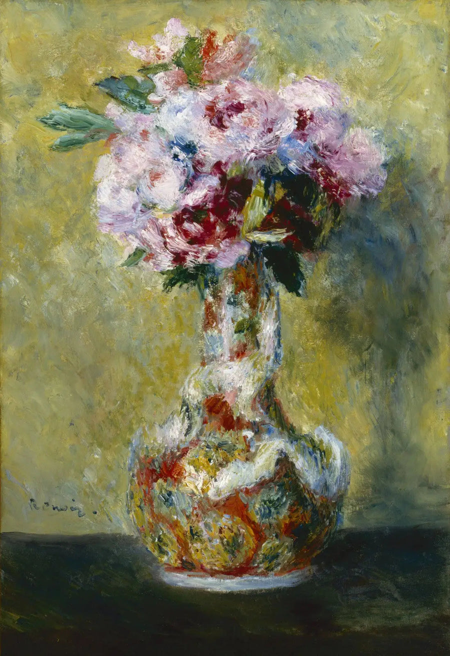 Bouquet dans un vase - Pierre-Auguste Renoir image 1 tableau peint à l’huile sur toile