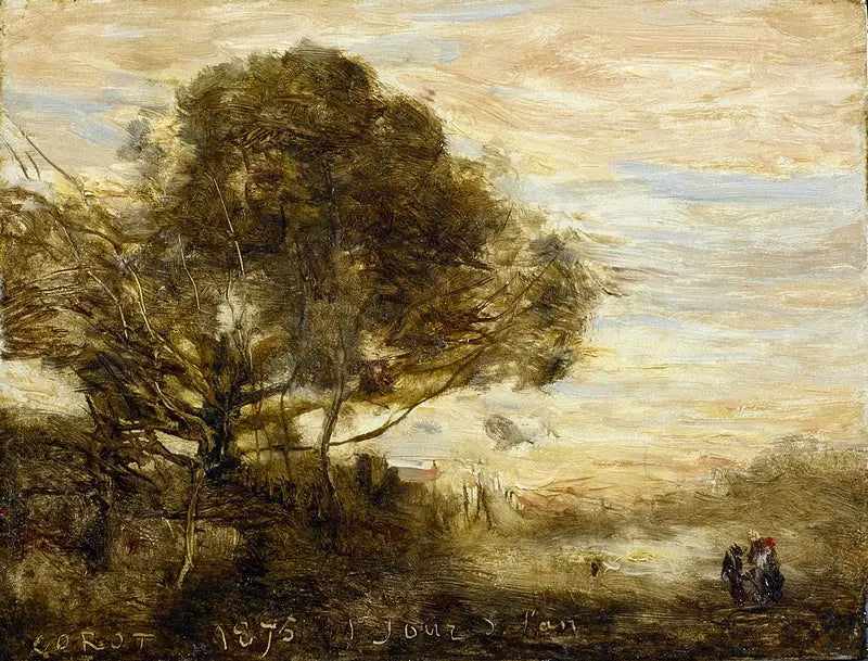 Bouquet d’arbres au bord de l’eau - Jean-Baptiste Camille Corot - Alpha Reproduction