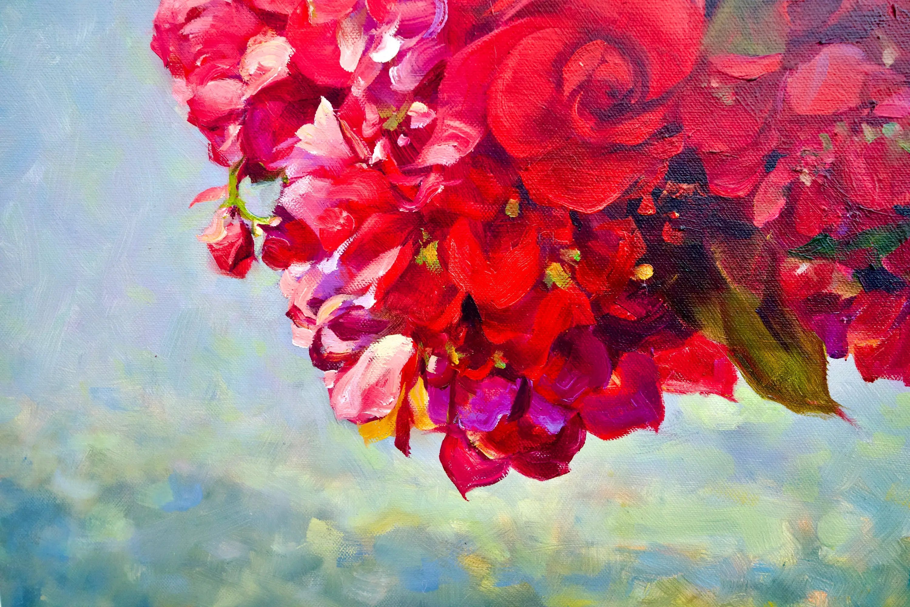 Bouquet de Rose | 100 x 130 cm Reproductions de tableaux à la peinture à l’huile