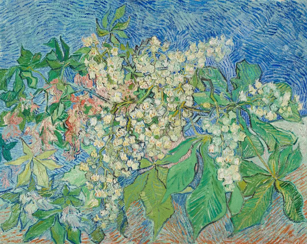 Branches de marronnier en fleur - Vincent van Gogh image 1 copie de tableau peinte à la main