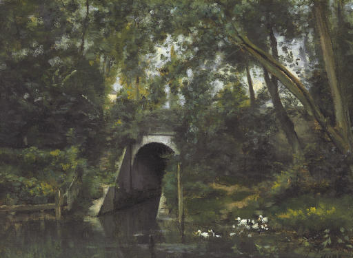 Bras de Seine du côté de Neuilly - Stanislas Lépine image 1 reproduction d’œuvre d’art à l’huile