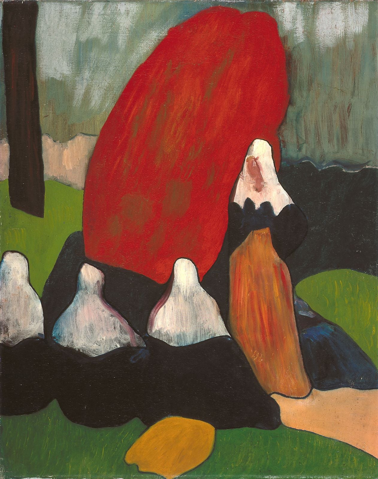 Bretonnes avec algues - Émile Bernard image 1 copie de tableau peinte à la main