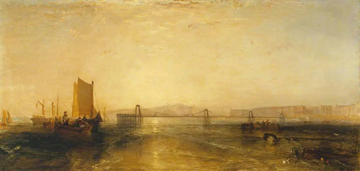 Reproduction du tableau « Brighton from the Sea - J. M. W. Turner » par Alpha Reproduction en peinture à l’huile