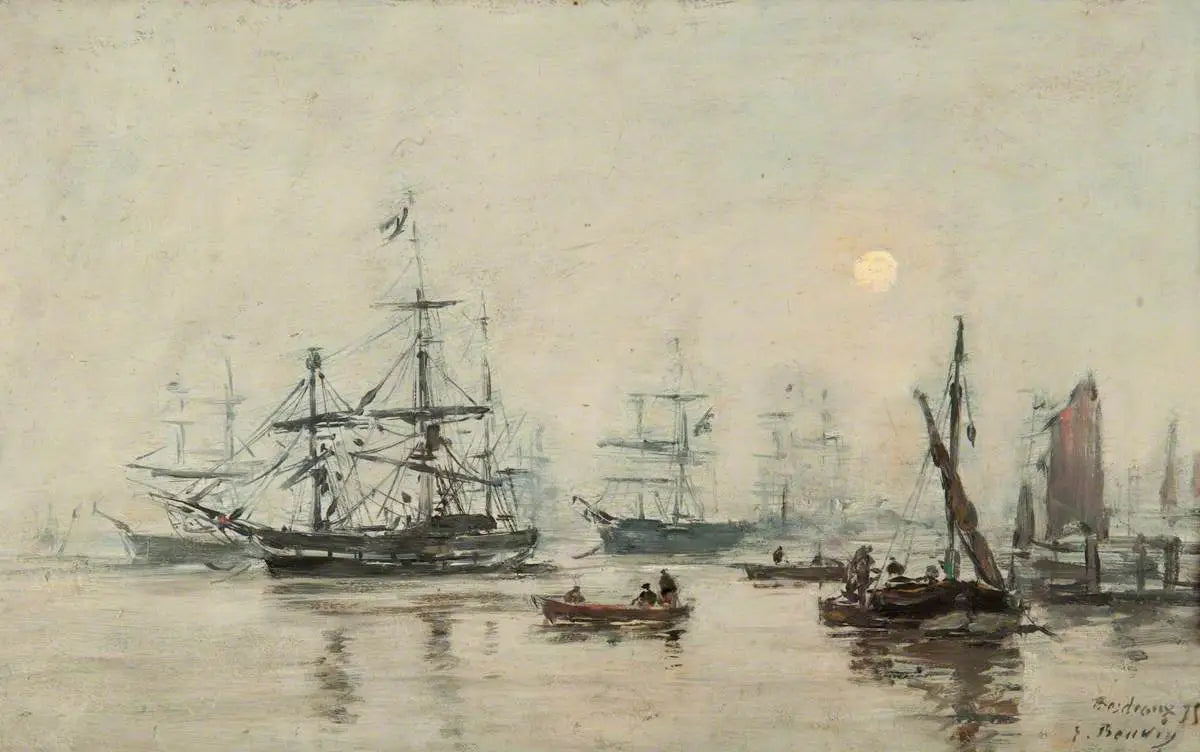 Reproduction du tableau « Brume, Bordeaux - Eugène Boudin » par Alpha Reproduction en peinture à l’huile