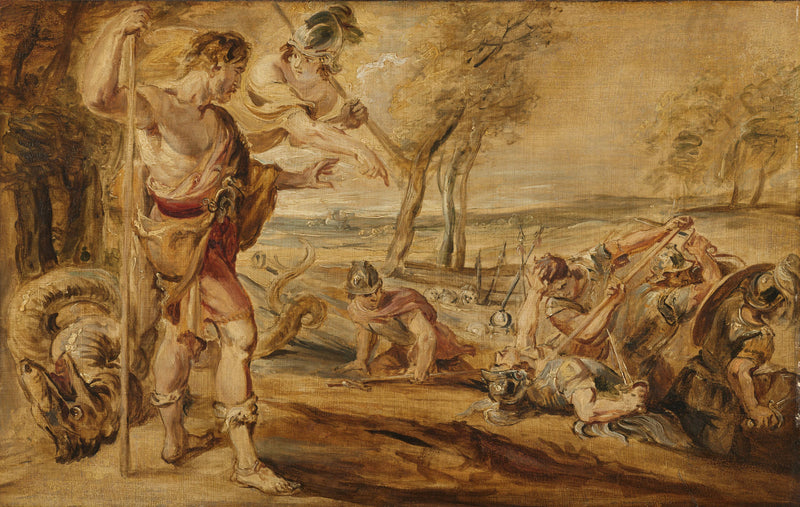 Cadmus sème les dents du dragon - Artiste inconnu du Rijksmuseum