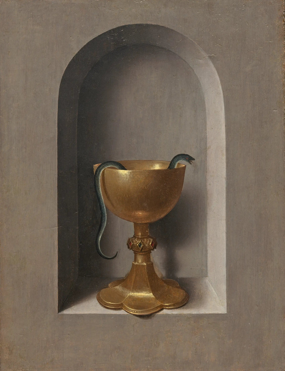 Calice de saint Jean l'Évangéliste [revers] - Hans Memling image 1 tableau peint à l’huile sur toile