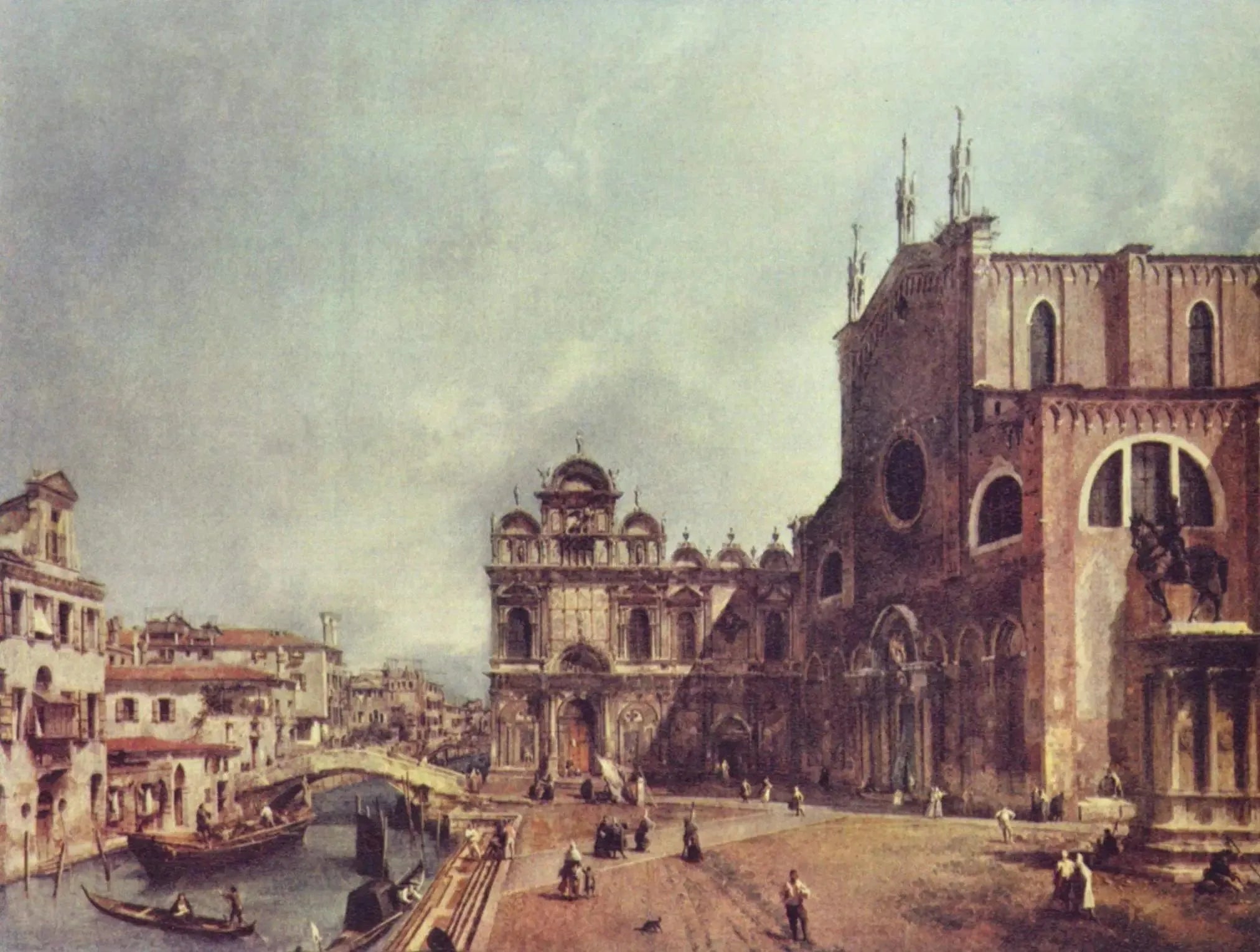Campo Santi Giovanni e Paolo et Scuola Grande du San Marco - Canaletto image 1 tableau peint à l’huile sur toile