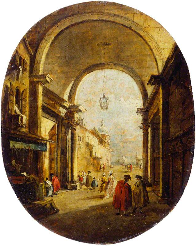 كابريتشيو مع قوس برج ساعة Torre dell'Orologio - فرانشيسكو غاردي
