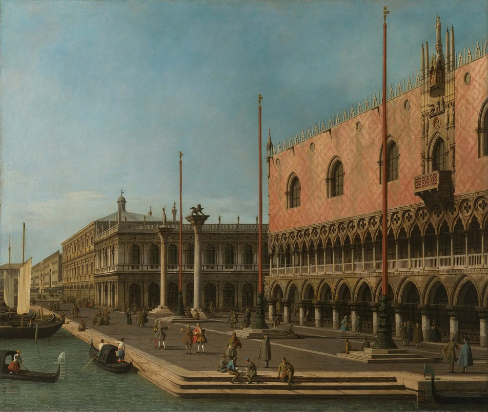 Caprice du Môle et du palais du Doge - Canaletto image 1 reproduction de peinture à l’huile