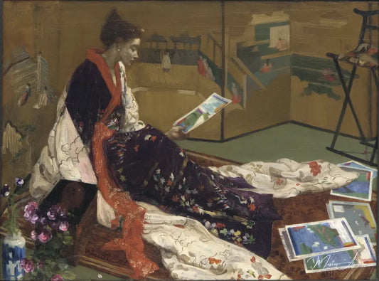 Caprice en violet et or : L'écran d'or - James Abbott McNeill Whistler - Reproductions de tableaux et peintures haut de gamme