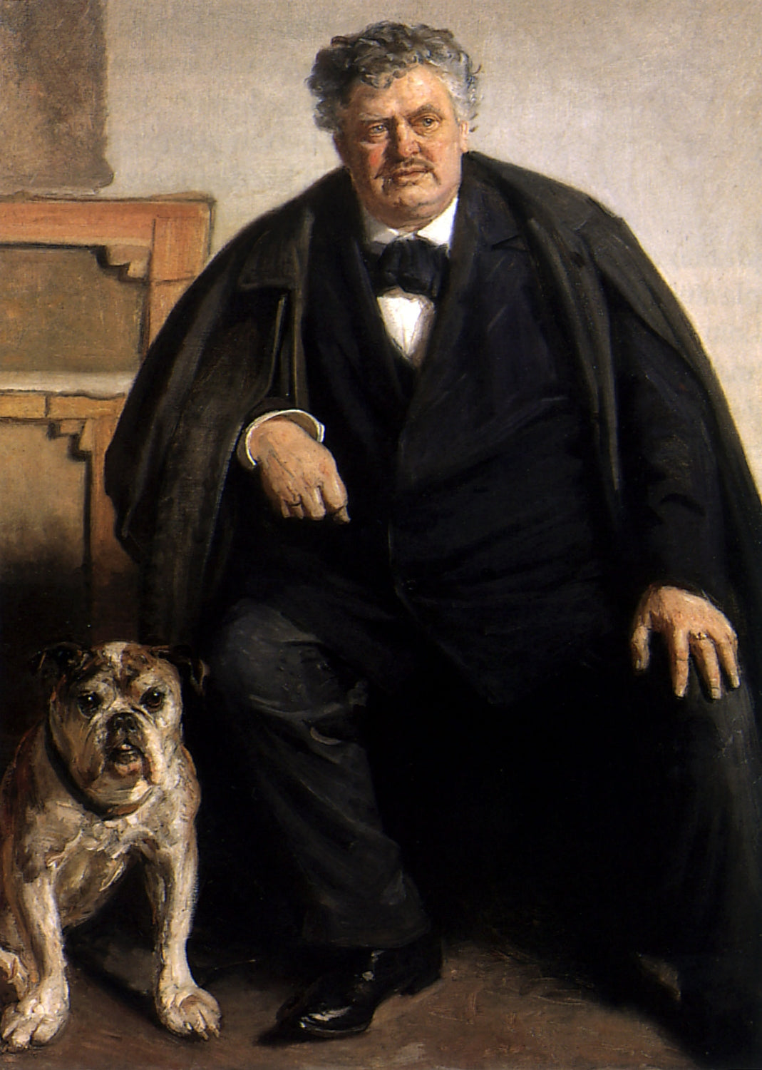 Carl Locher avec son chien Tiger - Michael Peter Ancher - Alpha Reproduction