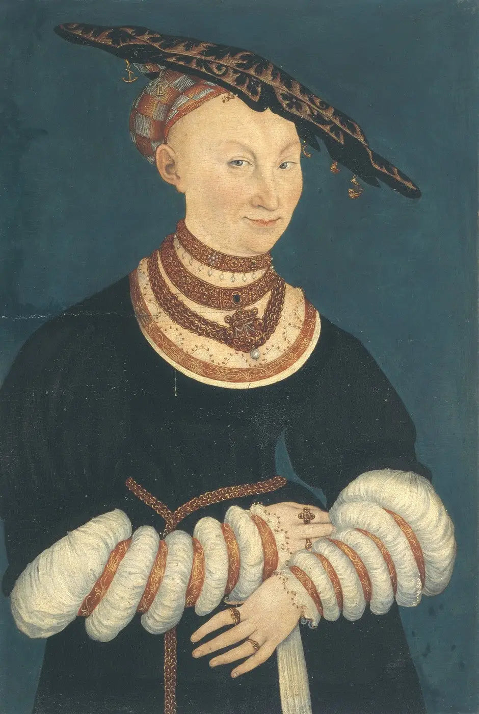 Catherine de Mecklembourg, duchesse de Saxe (1487-1561) - Lucas Cranach the Elder image 1 reproduction de peinture à l’huile