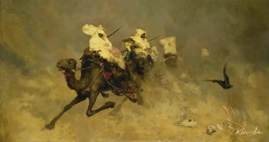 Cavalerie de chameaux - Wilhelm Kotarbiński Reproductions de tableaux à la peinture à l’huile