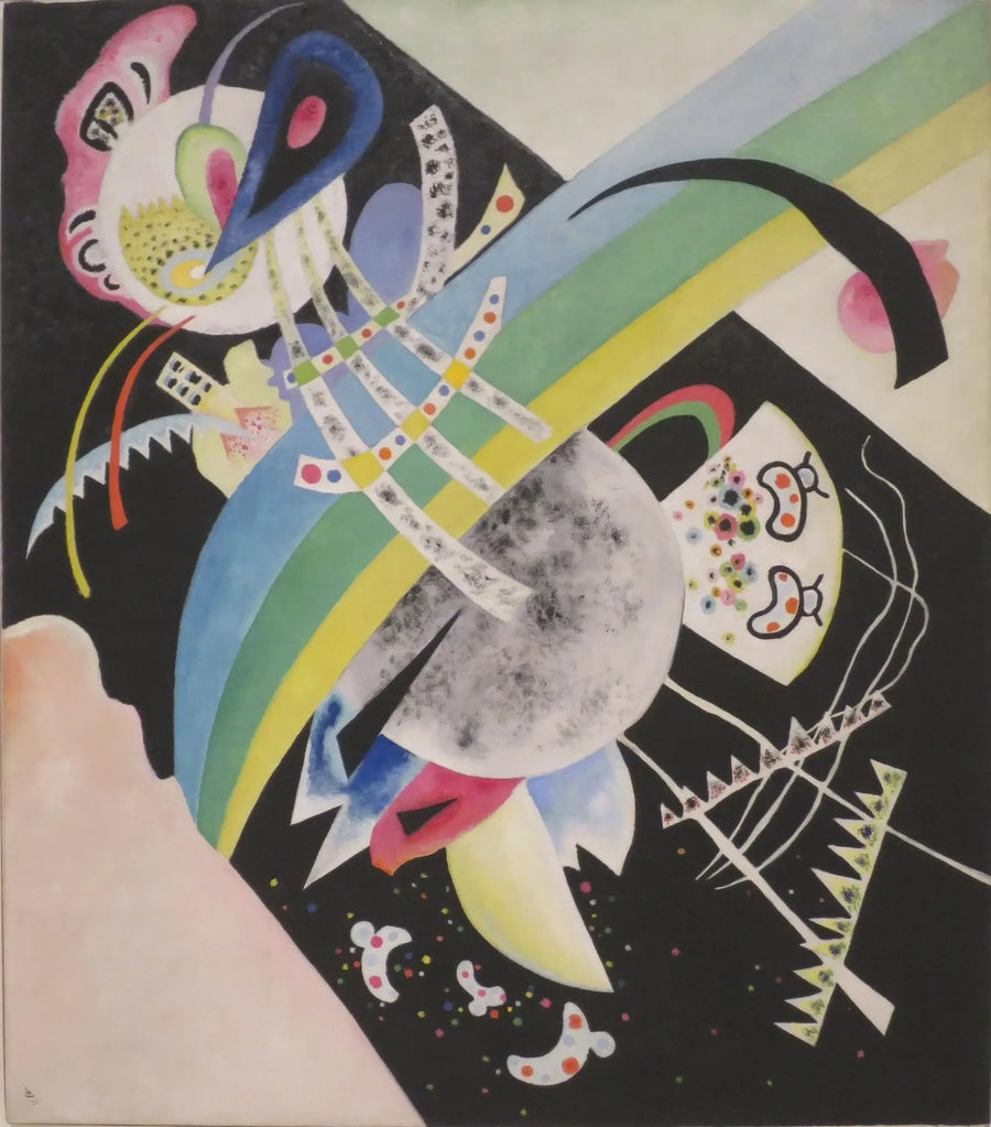دوائر على خلفية سوداء - فاسيلي كاندينسكي