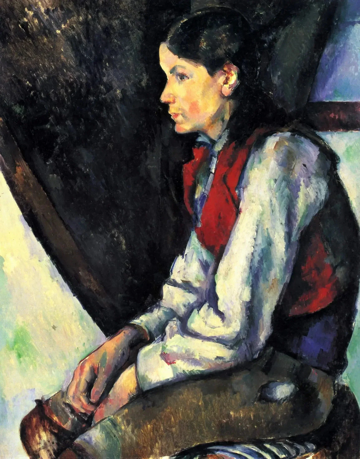 الصبي ذو السترة الحمراء، 1888 -1890 - Paul Cézanne