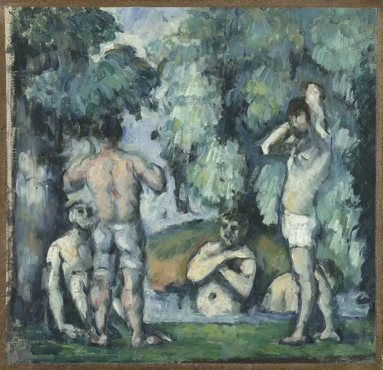 Cinq baigneurs vers 1876–1877 de Paul Cézanne, musée d’Orsay – reproduction peinture à l’huile sur toile