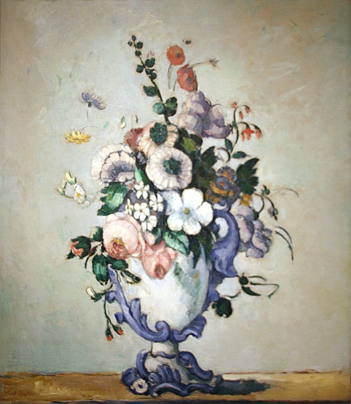 زهور في مزهرية روكوكو، حوالي 1875 -1877 - Paul Cézanne
