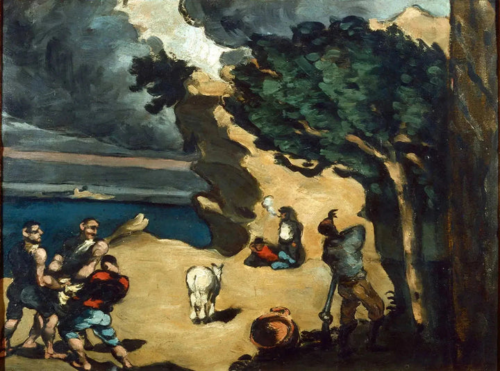 اللصوص والحمار، حوالي عام 1870 - Paul Cézanne