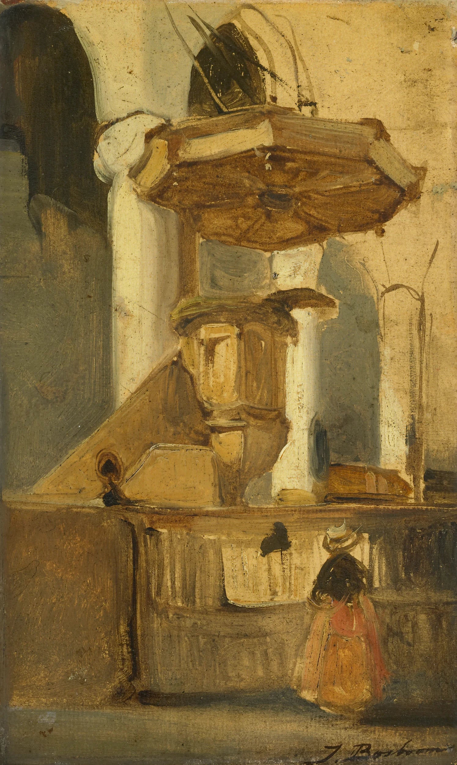 La chaire d'une église à Hoorn - Johannes Bosboom