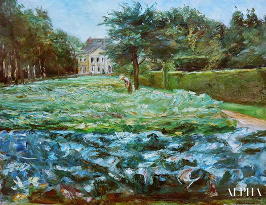 Champ de choux dans le jardin de Wannsee après ouest - Max Liebermann - Reproductions de tableaux et peintures haut de gamme