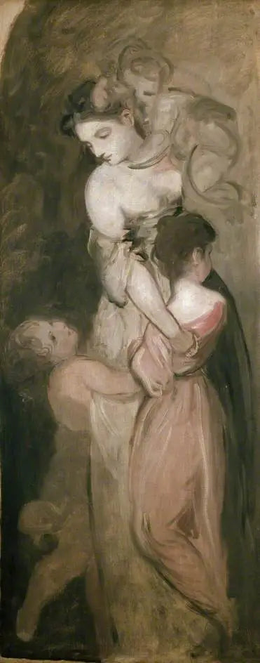 Charité - Joshua Reynolds image 1 copie peinte à la main à l’huile