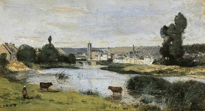 Château-Thierry. منظر عام مع برج سانت-كريبان - جان-باتيست كاميل كوروت