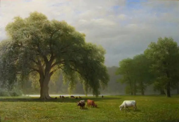 Chênes pleureurs Clear Creek Californie - Albert Bierstadt - Alpha Reproduction