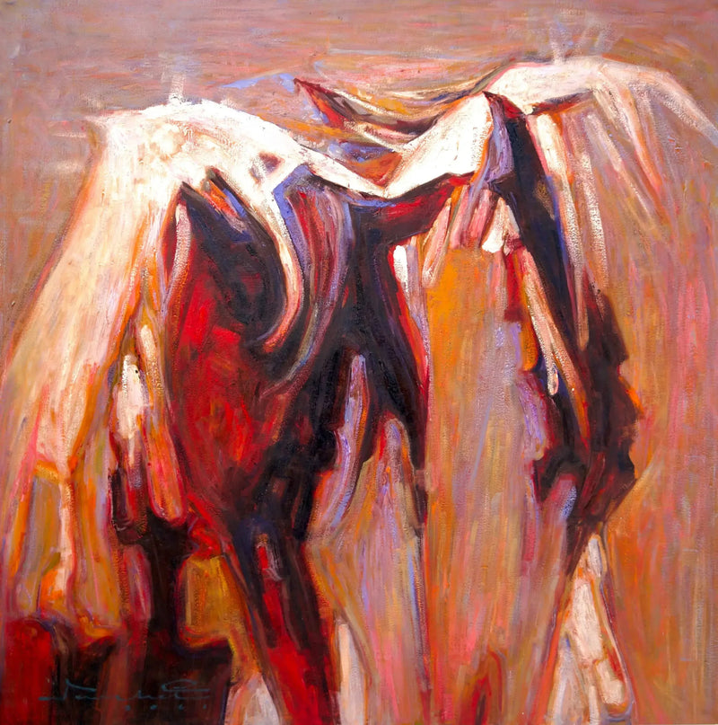 حصان تجريدي | 100 × 100 سم
