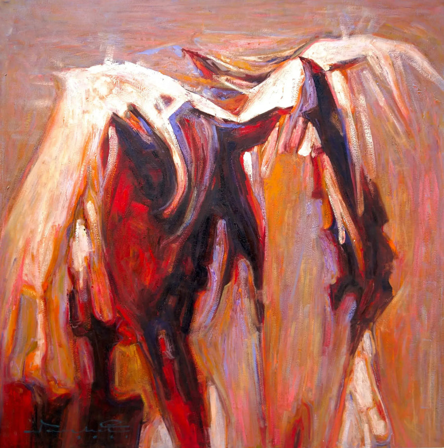 حصان تجريدي | 100 × 100 سم
