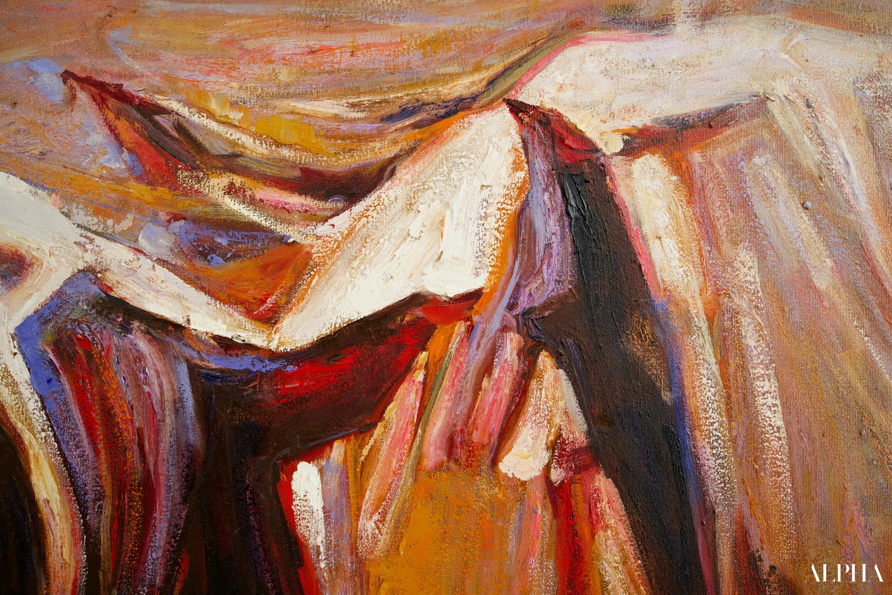 Cheval Abstrait | 100 x 100 cm Reproductions de tableaux à la peinture à l’huile