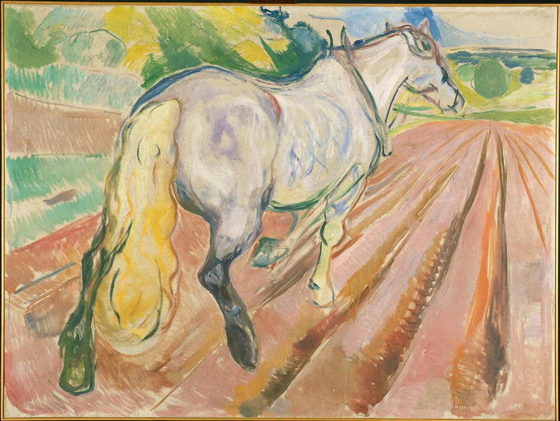 حصان أبيض من الخلف - إدفارد مونش