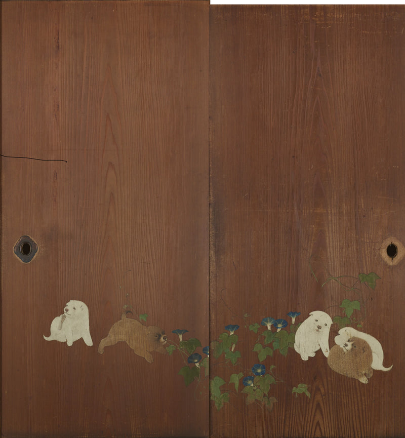 Chiots et volubilis - Maruyama Ōkyo