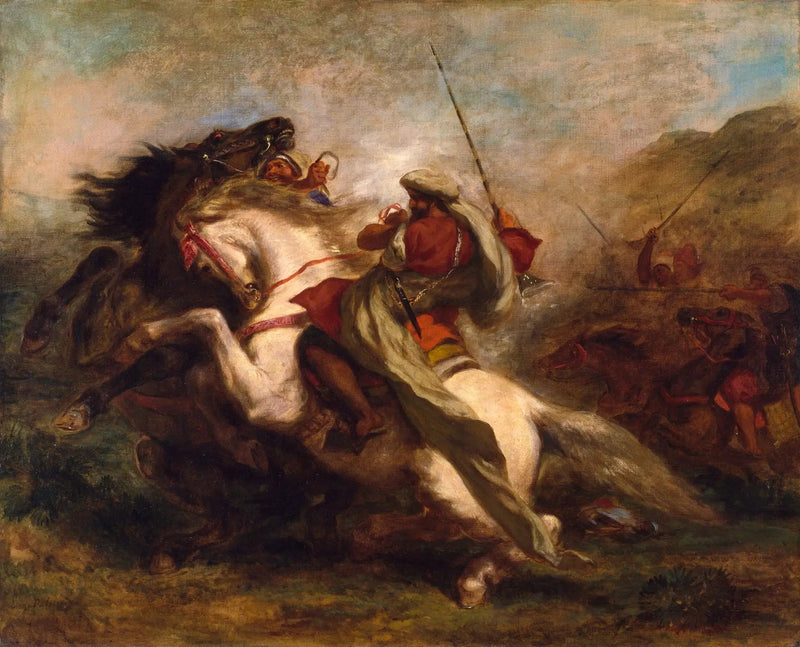 صدمة الفرسان العرب - يوجين ديلاكروا