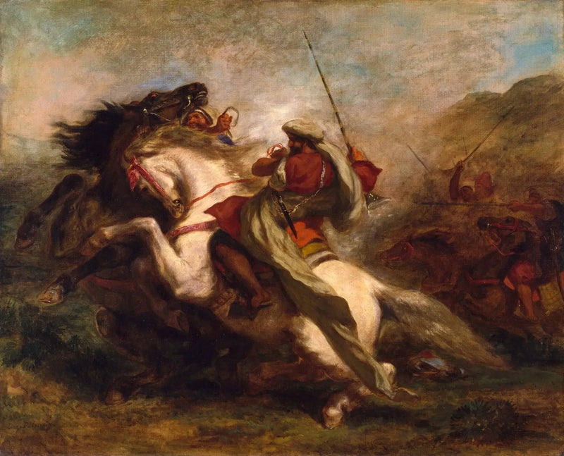 صدمة الفرسان العرب - يوجين ديلاكروا