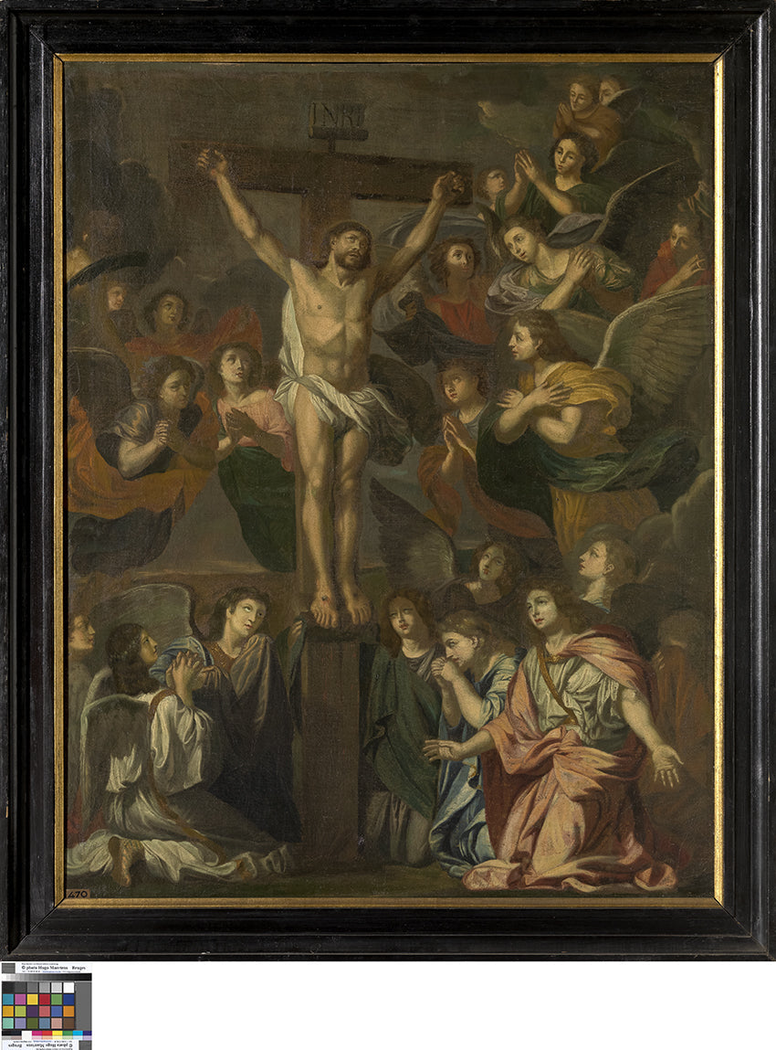 Christ sur la Croix entouré d'anges - Charles Le Brun image 1 reproduction de peinture à l’huile