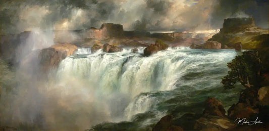 Chutes de Shoshone sur la rivière Snake - Thomas Moran - Reproductions de tableaux et peintures haut de gamme