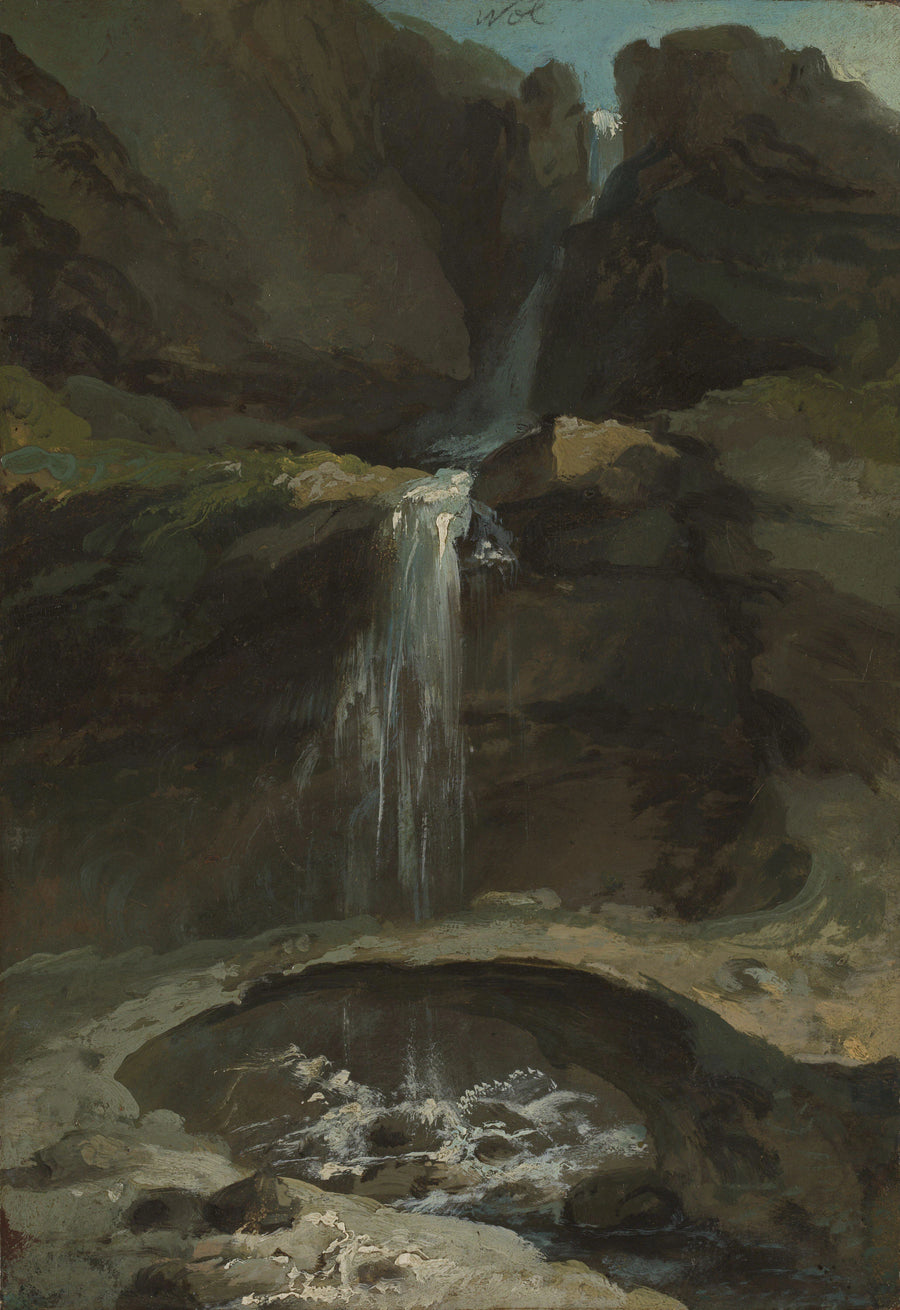 Les chutes de Geltenbach avec un pont de glace - Caspar Wolf