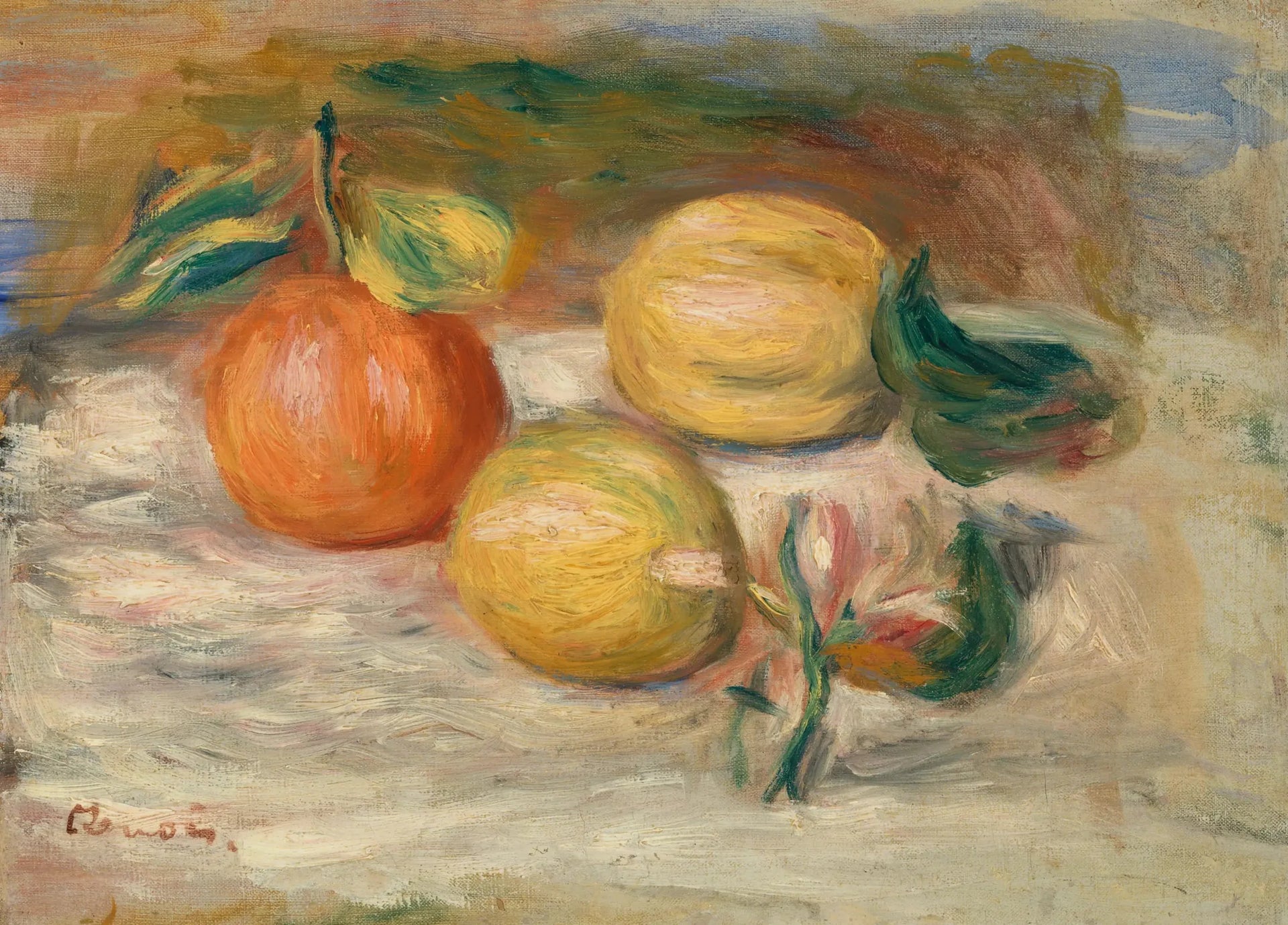 Citrons et Orange (Citrons et orange) - Pierre-Auguste Renoir image 1 tableau peint à l’huile sur toile