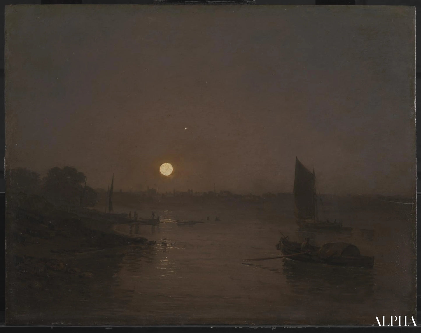 Clair de lune une étude à Millbank - William Turner - Reproductions de tableaux et peintures haut de gamme