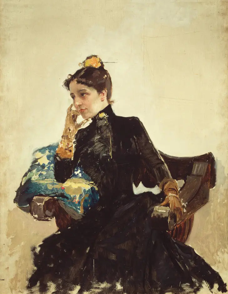 Clotilde García del Castillo - Joaquín Sorolla image 1 tableau peint à l’huile sur toile